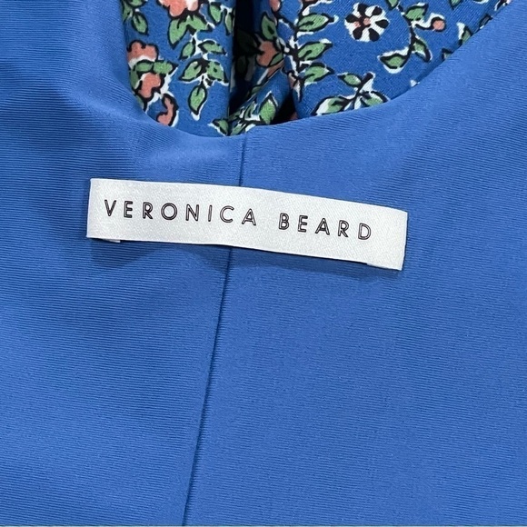 Veronica Beard Vickerie Floral Halter One-Piece Swimsuit Nottingham Blue Multi - Picture 8 of 11